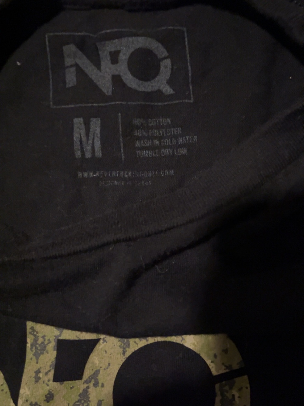 NFQ Mens Medium Black “It Pays To Be A Winner” Camo Military Tactical T Shirt - Picture 3 of 3